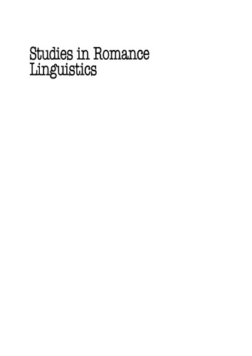 Studies in Romance Linguistics: Selected Papers of the Fourteenth Linguistic Symposium on Romance Languages