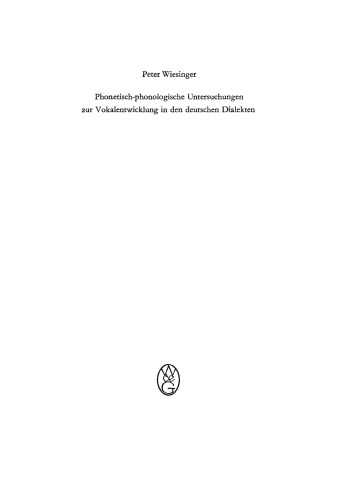 Deutscher Sprachatlas / Gesamtdarstellungen / Vokalismus. Band 1+2 Phonetisch-phonologische Untersuchungen zur Vokalentwicklung in den deutschen Dialekten: Band 1: Die Langvokale im Hochdeutschen. Band 2: Die Diphthonge im Hochdeutschen