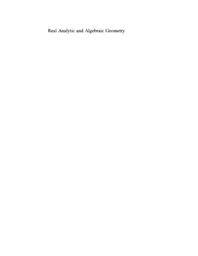 Real Analytic and Algebraic Geometry: Proceedings of the International Conference, Trento (Italy), September 21-25th, 1992
