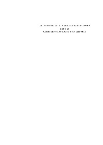 Thrombose und Embolie