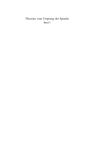 Theorien vom Ursprung der Sprache