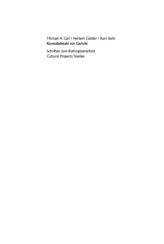 Kunstdiebstahl vor Gericht: City of Gotha v. Sotheby's / Cobert Finance S.A.