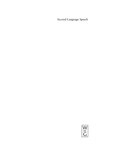 Second-Language Speech: Structure and Process
