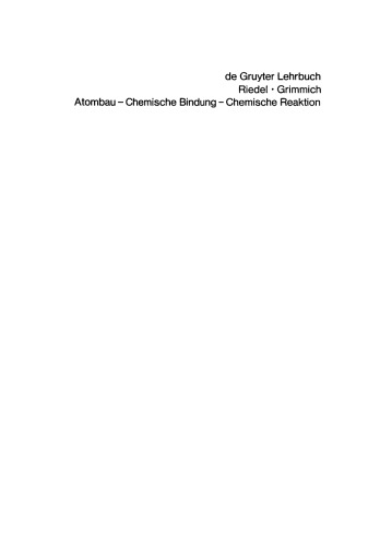 Atombau. Chemische Bindung. Chemische Reaktion: Grundlagen in Aufgaben und Lösungen
