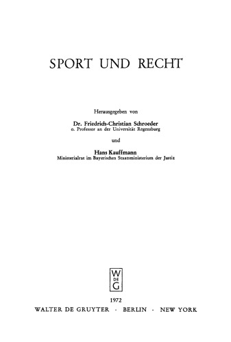 Sport und Recht