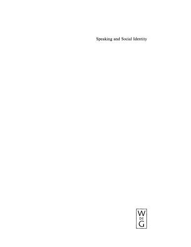 Speaking and Social Identity: English in the Lives of Urban Africans