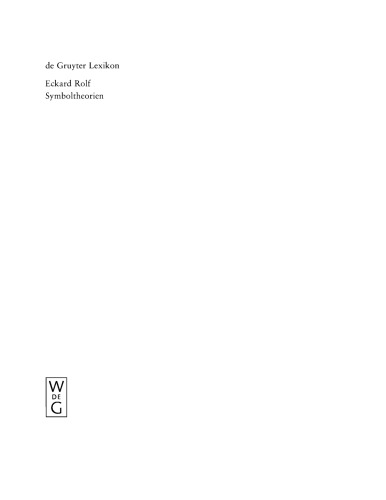 Symboltheorien: Der Symbolbegriff im Theoriekontext