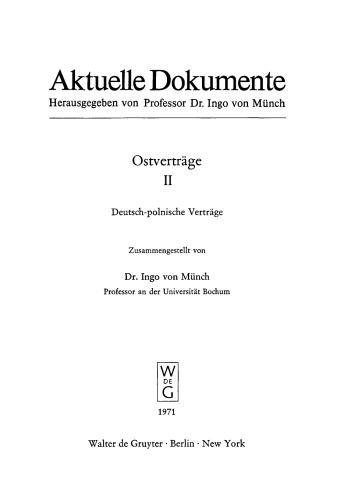 Ostverträge: II Deutsch-polnische Verträge