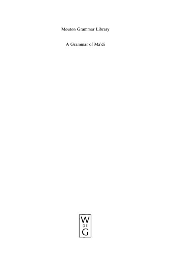 A Grammar of Ma'di