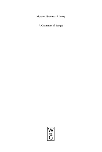 A Grammar of Basque