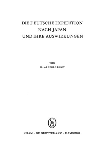 Die deutsche Expedition nach Japan und ihre Auswirkungen