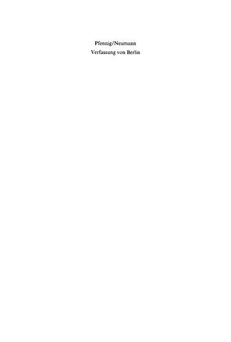 Verfassung von Berlin: Kommentar