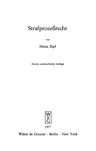 Strafprozeßrecht
