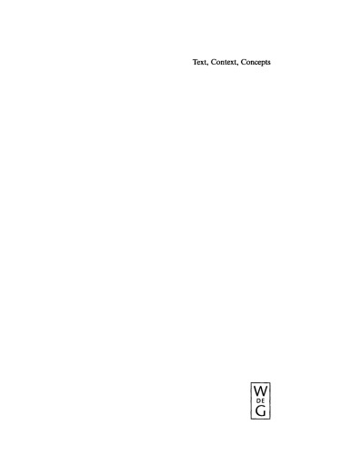 Text, Context, Concepts