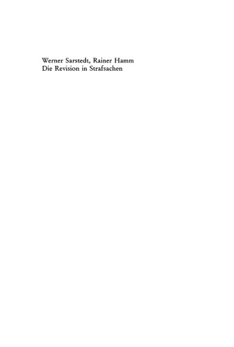 Die Revision in Strafsachen