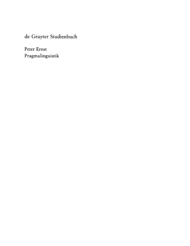 Pragmalinguistik: Grundlagen. Anwendungen. Probleme