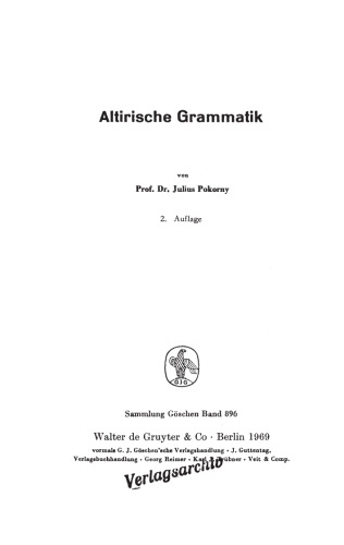 Altirische Grammatik