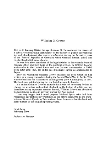 The Epochs of International Law