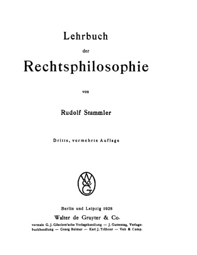 Lehrbuch der Rechtsphilosophie