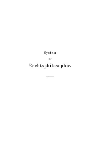 System der Rechtsphilosophie