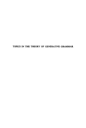 Topics in the Theory of Generative Grammar