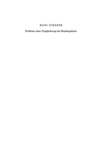 Probleme einer Neugliederung des Bundesgebietes: Vortrag gehalten vor der Berliner Juristischen Gesellschaft am 1. Februar 1963