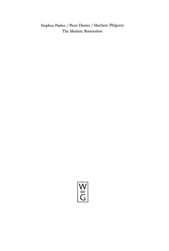 The Modern Restoration: Re-thinking German Literary History 1930-1960