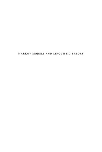 Markov Models and Linguistic Theory
