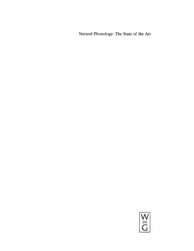 Natural Phonology: The State of the Art