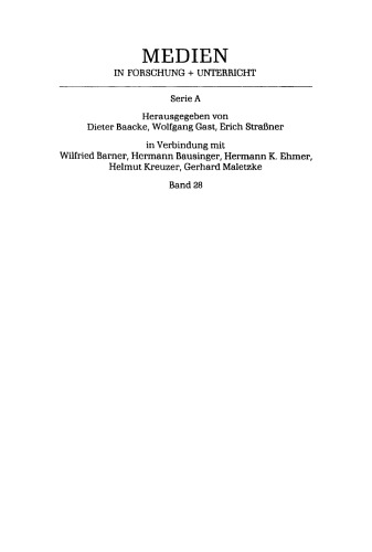 Literatur auf dem Bildschirm: Analysen und Gespräche mit Leopold Ahlsen, Rainer Erler, Dieter Forte, Walter Kempowski, Heinar Kipphardt, Wolfdietrich Schnurre, Dieter Wellershoff