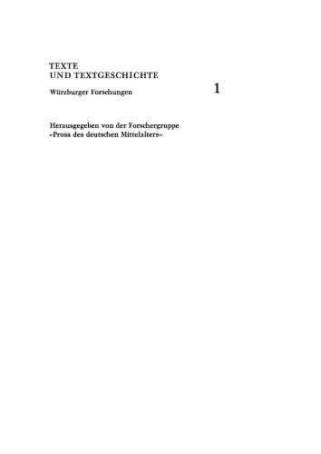 Die ›Rechtssumme‹ Bruder Bertholds: Untersuchungen I