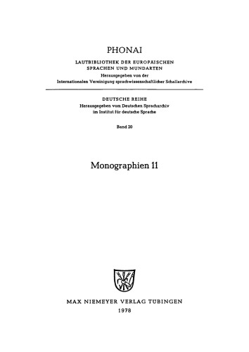 Monographien: 20 Braunschweig-Veltenhof – Pfälzische Sprachinsel im Ostfälischen