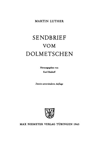Sendbrief vom Dolmetschen