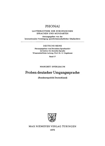 Proben deutscher Umgangssprache