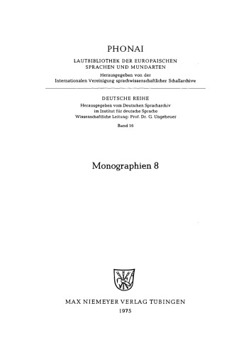 Monographien: 16 Mannheim. Umgangssprache