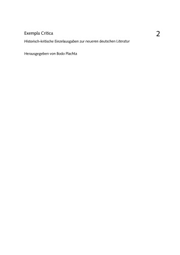 Das Bundesbuch des Göttinger Hains: Edition - Historische Untersuchung - Kommentar