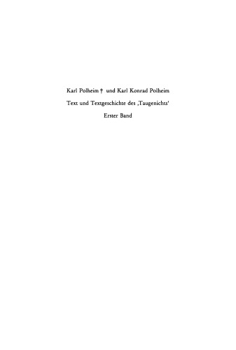 Text und Textgeschichte des "Taugenichts". Eichendorffs Novelle von der Entstehung bis zum Ende der Schutzfrist: Erster Band: Text. Zweiter Band: Textgeschichte