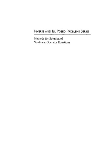 Methods for Solution of Nonlinear Operator Equations