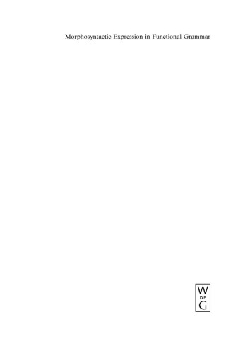 Morphosyntactic Expression in Functional Grammar