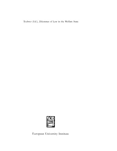 Dilemmas of Law in the Welfare State