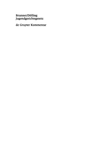 Jugendgerichtsgesetz: Kommentar