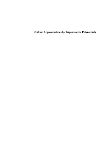 Uniform Approximations by Trigonometric Polynomials