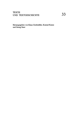 Das " Elucidarium " des Honorius Augustodunensis: Untersuchungen zu seiner Überlieferungs- und Rezeptionsgeschichte im deutschsprachigen Raum mit Ausgabe der niederdeutschen Übersetzung