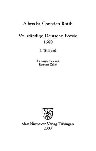 Vollständige deutsche Poesie: 1688