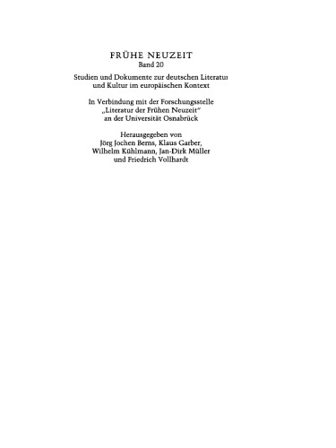 Späthumanismus in Schlesien: Caspar Dornau (1577-1631). Leben und Werk