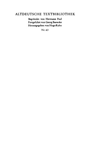 Der althochdeutsche Isidor: Nach der Pariser Handschrift und den Monseer Fragmenten