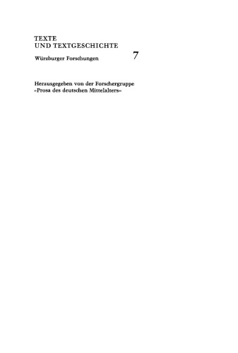 Das buoch der tugenden: Band I Einleitung und mittelhochdeutscher Text I