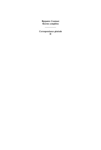 Œuvres complètes: II Correspondance 1793–1794