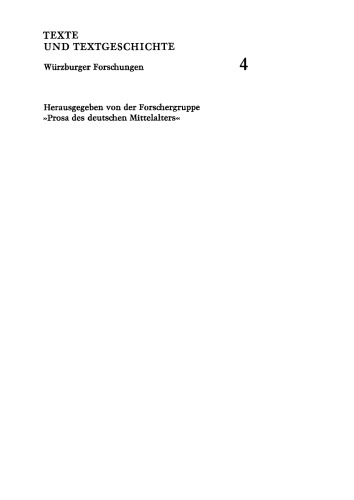 Das katechetische Werk Ulrichs von Pottenstein: Sprachliche und rezeptionsgeschichtliche Untersuchungen