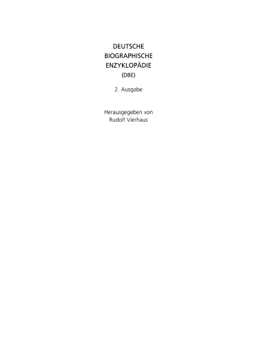 Deutsche Biographische Enzyklopädie (DBE): Band 8 Poethen - Schlüter